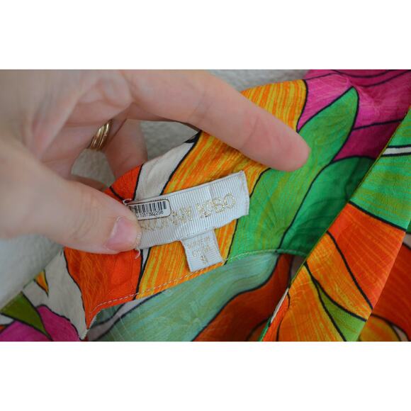 Ronny Kobo Tropical One Shoulder Dress Size Small - Picture 5 of 7